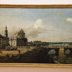 Ansicht Dresdens von Bernardo Bellotto. Diente nach dem 2. WK als Vorlage für den Wiederaufbau!