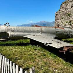 Amerikanisches Flugzeug, das 1957 in Tirana notlanden musste.