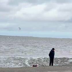 Die Kite-Surfer in Neuharu