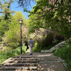 Climbing up to the castle