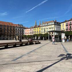 The Plaza Mayor deserted in the morning