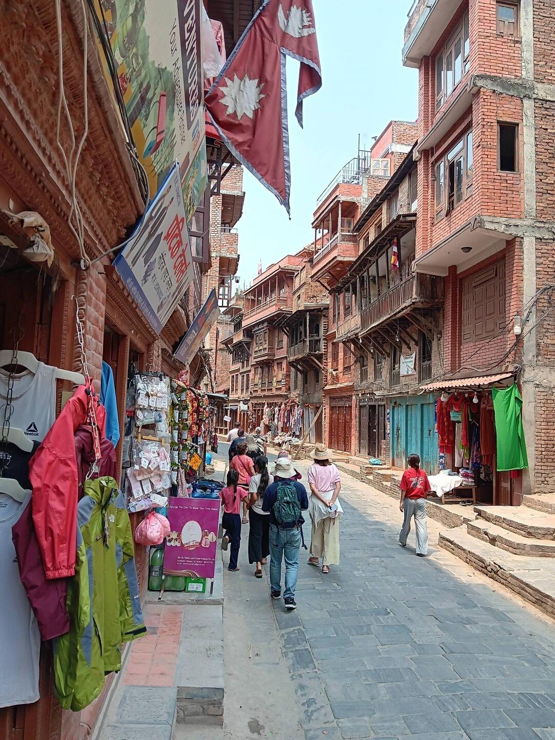 Street scene in Bhaktampur, Nepal