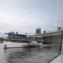 Old paddle steamer heading back to South Fremantle. They were having a great time.