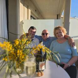 Šopek Mimoze tudi za mizico na terasi