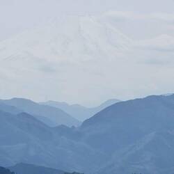 Mt Fuji in the background. Very light but there