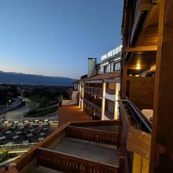 Blick vom Balkon