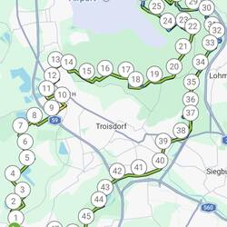 52 km rund um Troisdorf, der TROPFAD.