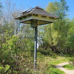Wohnheim für Schwalben und Fledermäuse.