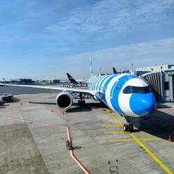 Frankfurt, unser Condor-Flieger nach Panama