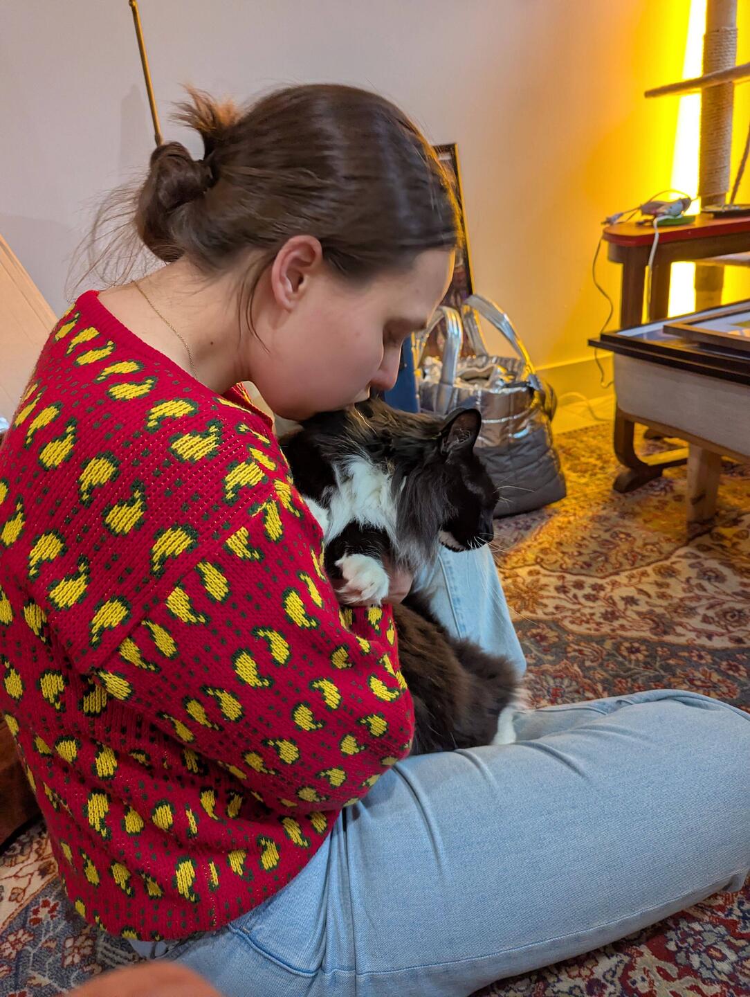 Time out for Bruno cuddles.