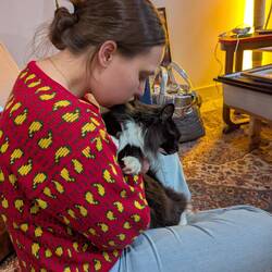 Time out for Bruno cuddles.