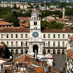 Padova from Torre degli Anziani ... Torre del'Orologio.