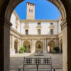 An inner courtyard at Palazzo Moroni — Padova, Italy.
