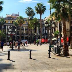 One of the squares along the way.