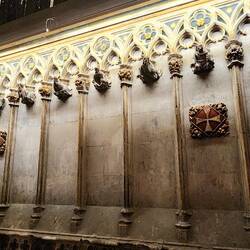 The reliefs on the choir loft.