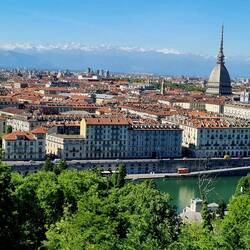 ... und im Hintergrund die schneebedeckten Alpen mit Monte Rosa Massiv und Matterhorn!