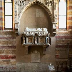 Tomb of Ubertino da Carrara, a lord of Padova who died in 1345 ... Chiesa degli Eremitani.