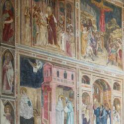 Frescos in the presbytery ... Chiesa degli Eremitani — Padova, Italy.