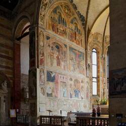 Frescos in the presbytery ... Chiesa degli Eremitani — Padova, Italy.