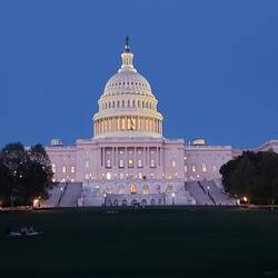 Kapitol in der blauen Stunde.