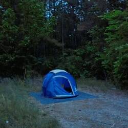 Staked down in case a storm comes