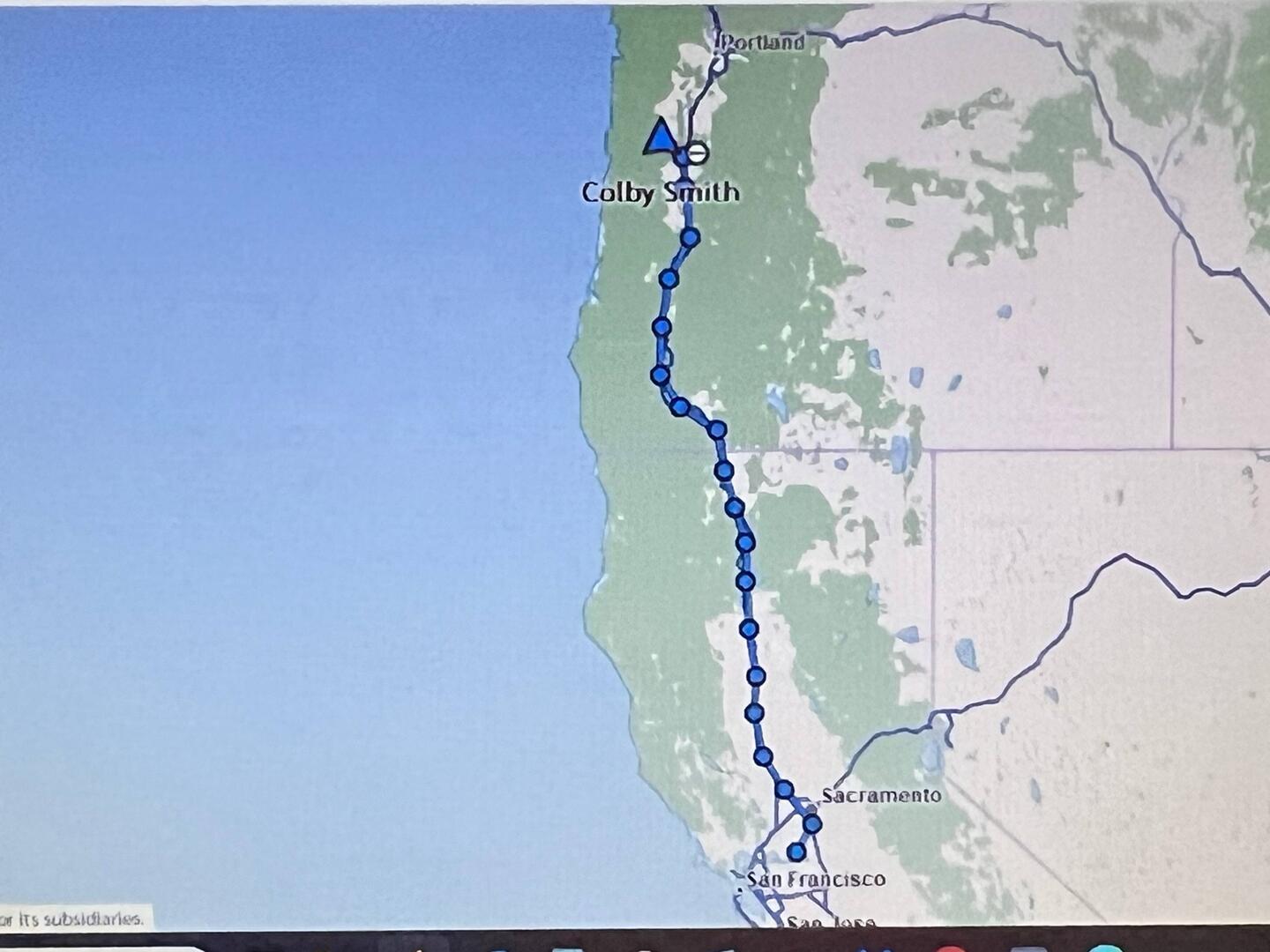 Yesterday's drive from Rio Vista to Gary and Colleens.
