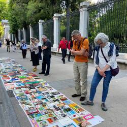 Zu teure antiquarische Bücher vor dem Botanischen Garten (5€)