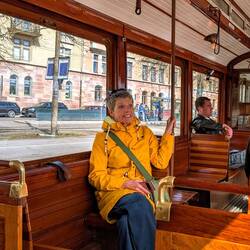 In der Nostalgiebahn unterwegs