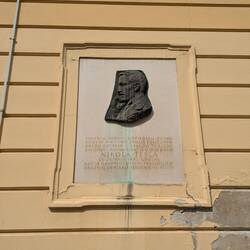 Plaque to Nikola Tesla inventor of alternating current.