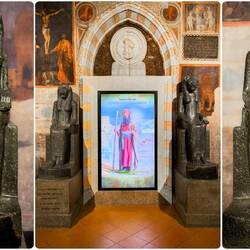 Basalt statues of the Goddess Sekhmet ... 14th century BC; from Karnak (ancient Thebes).