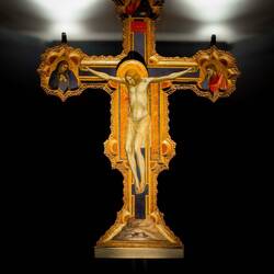 Giotto's "Crucifix;" 14th cent; one of only two surviving panel paintings from Scrovegni Chapel.