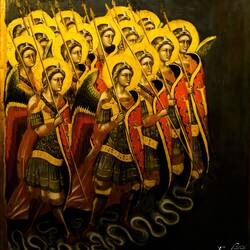 Guariento's "Host of Armoured Angels" (14th century).