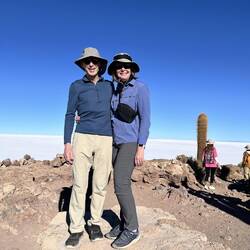 Standing atop the island of cacti.