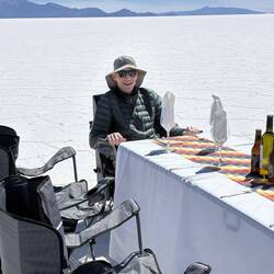 We were treated to a very upscale picnic on the flats.