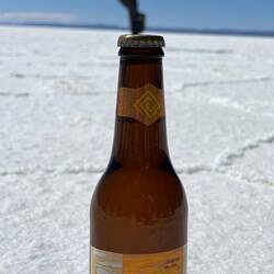 Our guide played with the perspective to show Melissa atop a beer bottle!