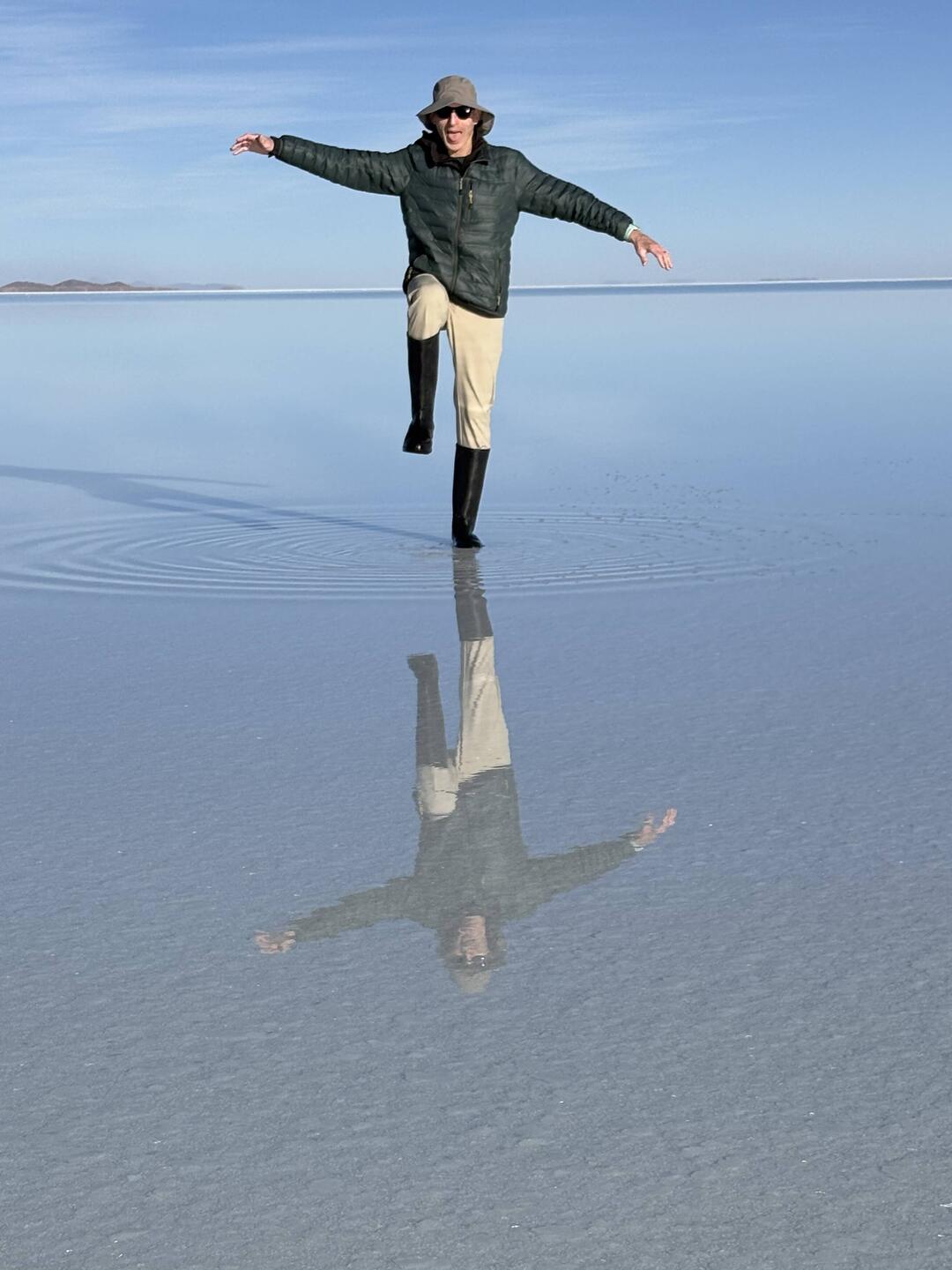 Michael tries out a new pose.