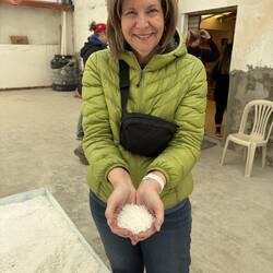 Checking out the salt processing center.