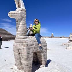 Riding a salt llama!