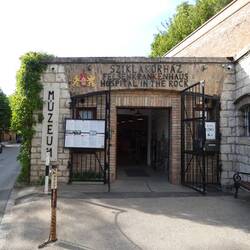 Entrance to Sziklakórház Atombunker Múzeum (Hospital in the Rock)