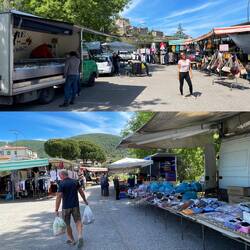 ..doch dann ist hier zufällig noch der kleine Wochenmarkt von Lugnano in Teverina 👍🏻