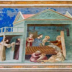 Birth of Mary to Anna — Scrovegni Chapel.