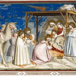 Adoration of the Magi (Halley's Comet instead of the Star of Bethlehem) — Scrovegni Chapel.
