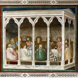 Pentecost ... with the rays of the Holy Ghost descending on the disciples — Scrovegni Chapel.