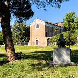 The Scrovegni Chapel from the Arena Romana earlier in the day — Padova, Italy.