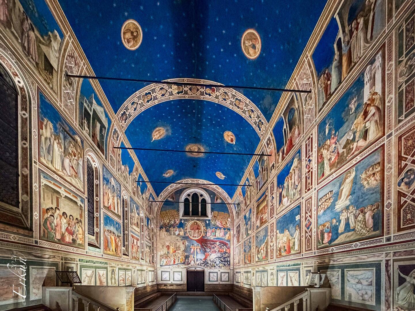 Viewing the nave towards the Last Judgment — Scrovegni Chapel.