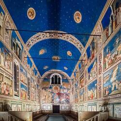 Viewing the nave towards the Last Judgment — Scrovegni Chapel.