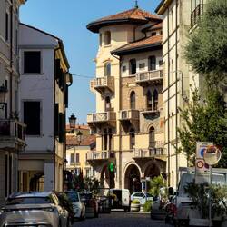 Streetscape in Padova, Italy.