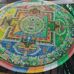 Sand mandala at the museum. Patience and detail!