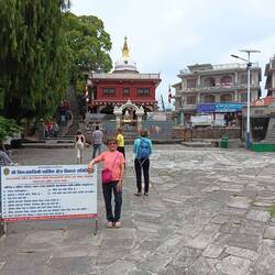 Anna at the Hindu temple