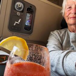 Bloody Mary on the plane!